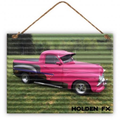 Pink Holden FX Sign