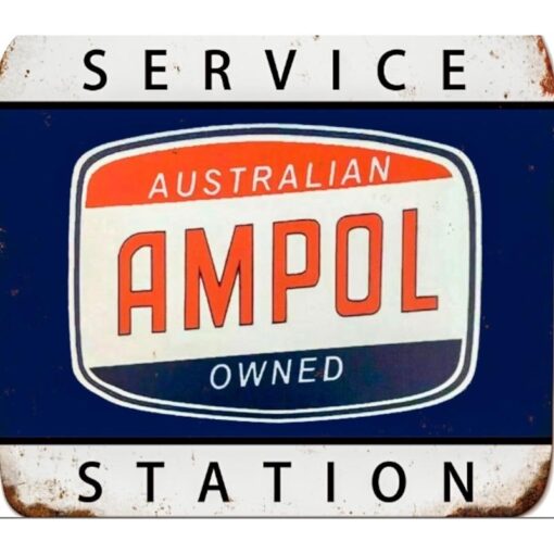 Ampol Embossed Tin Sign