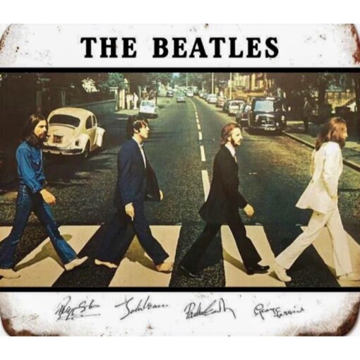 Beatles Embossed Tin Sign