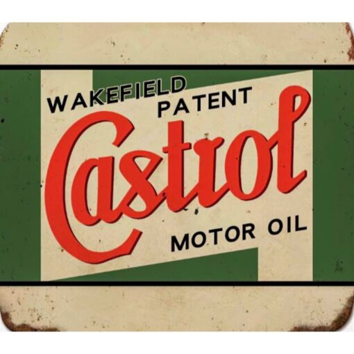 Castrol Embossed Tin Sign