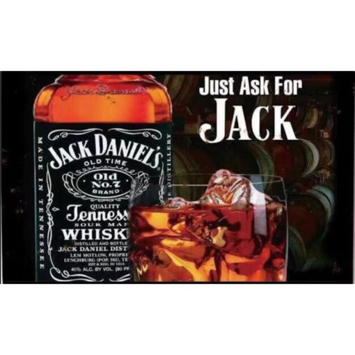 Jack Daniels 2 Embossed Tin Sign