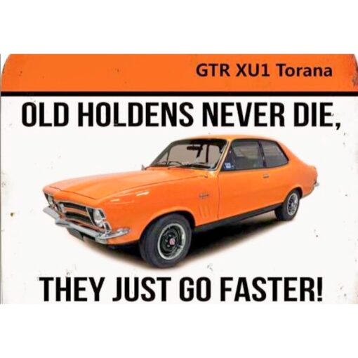 Torana GTR Xu1 Orange Flat Tin Sign