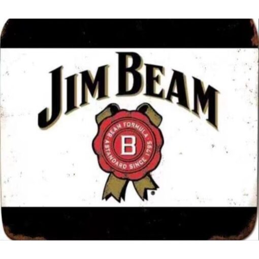 Jim Beam 3 Embossed Tin Sign