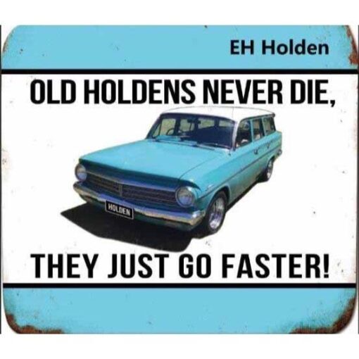 EH Holden Wagon Embossed Tin Sign