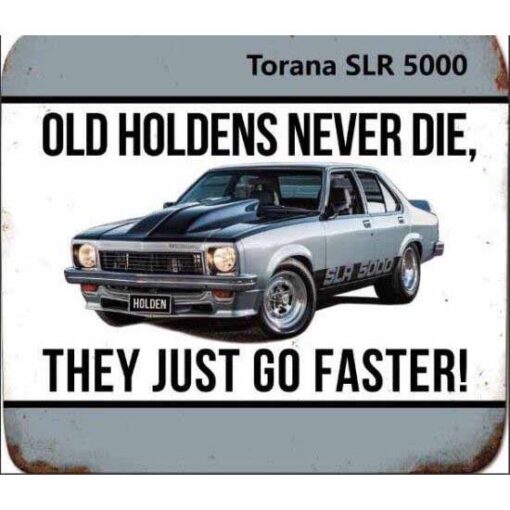 Torana SLR 5000 Grey Embossed Tin Sign