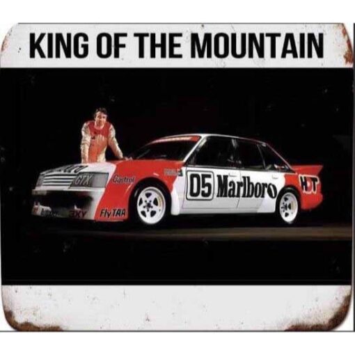 King Of The Mountain Embossed Sign